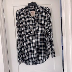 Black and white plaid flannel